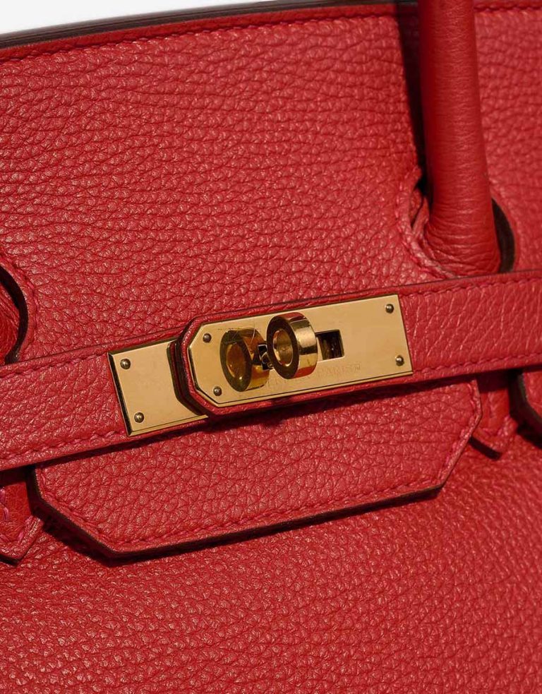 Hermès Birkin 35 Clémence Rouge Tomate Système de fermeture | Vendre votre sac de créateur