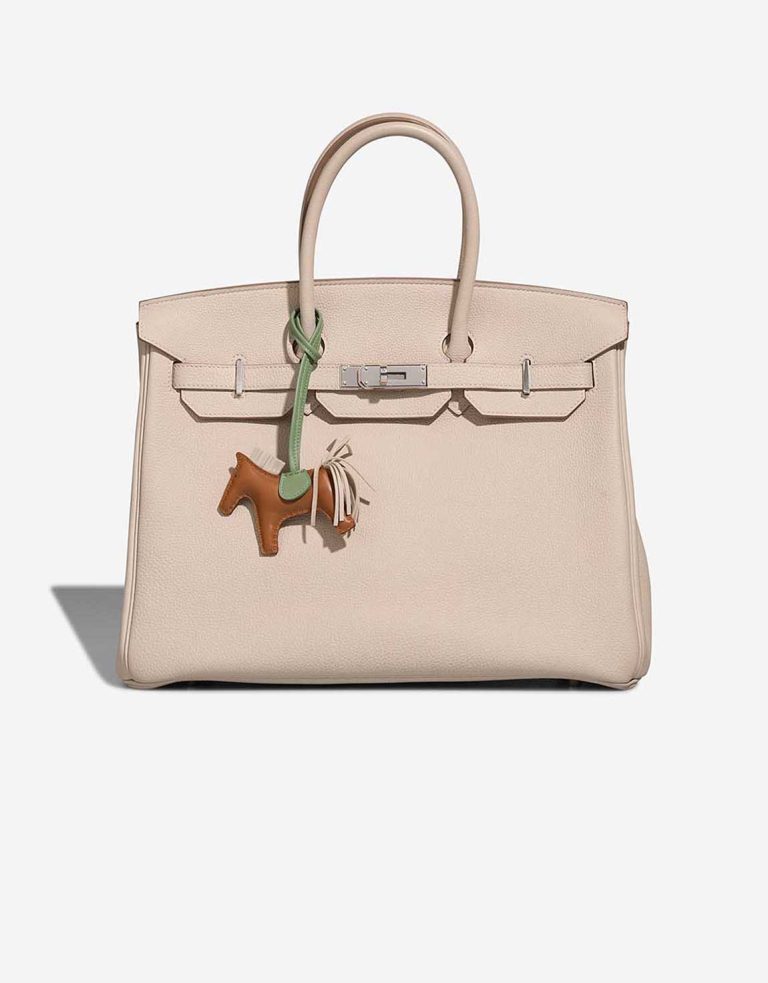 Hermès Rodéo PM Swift Gold / Vert Criquet / Craie Front | Sell your designer bag