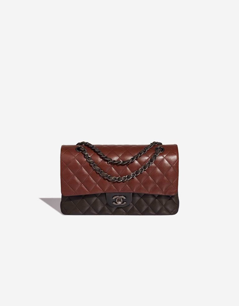 Chanel Timeless Medium Lamb Brown / Grey / Black Front | Sell your designer bag
