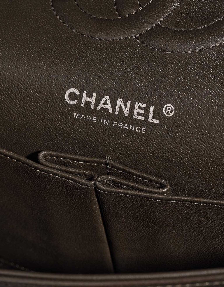 Chanel Timeless Medium Lammleder Braun / Grau / Schwarz Logo | Verkaufen Sie Ihre Designer-Tasche