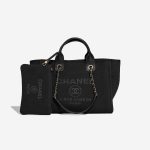 Chanel Deauville Small Cotton Black Front | Vendez votre sac de créateur