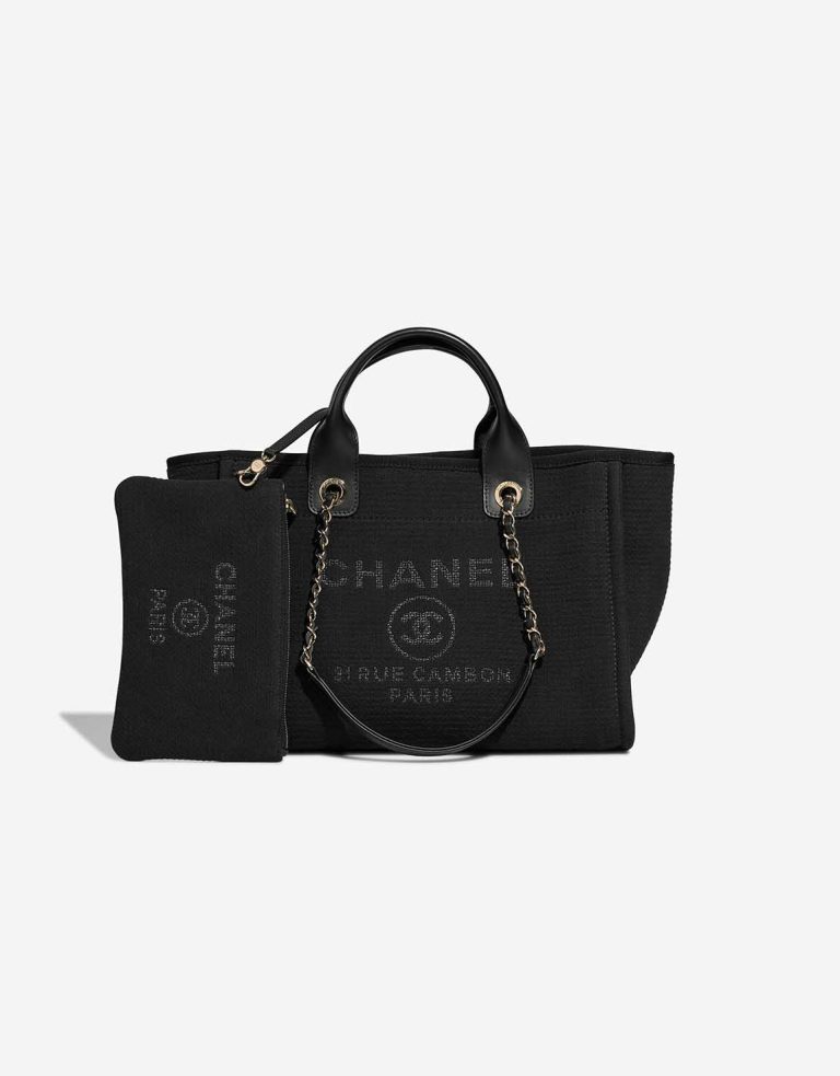 Chanel Deauville Small Cotton Black Front | Sell your designer bag