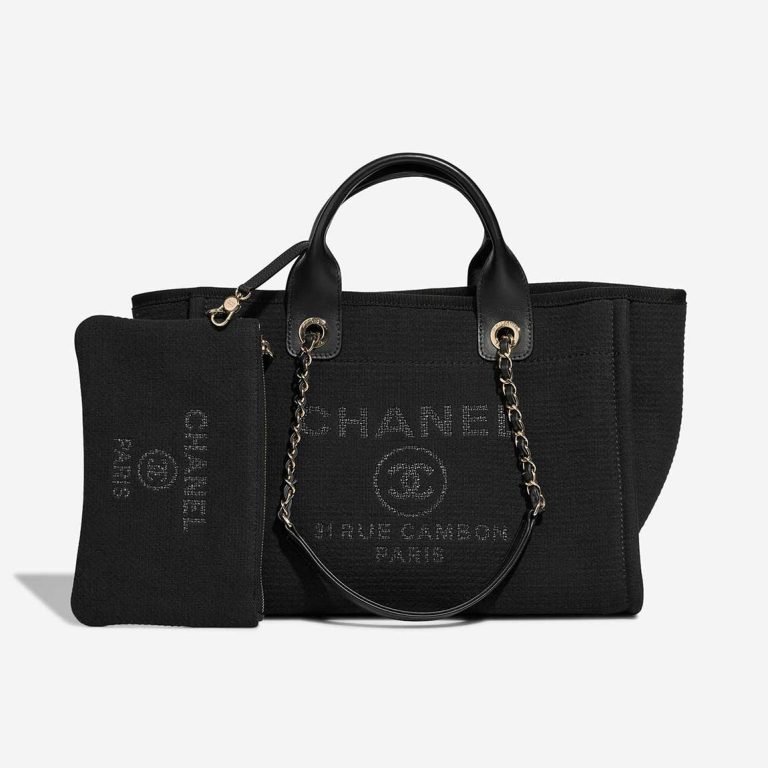 Chanel Deauville Small Cotton Black Front | Sell your designer bag