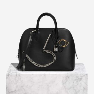 Hermès Bolide 1923 Smile 30 Tadelakt / Niloticus Lizard Black Front | Sell your designer bag