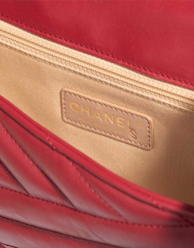 Chanel Gabrielle Flap Bag Medium Lamb Burgundy Logo | Sell your designer bag