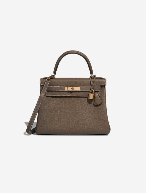 Hermès Kelly 28 Taurillon Clémence Étoupe Front | Sell your designer bag