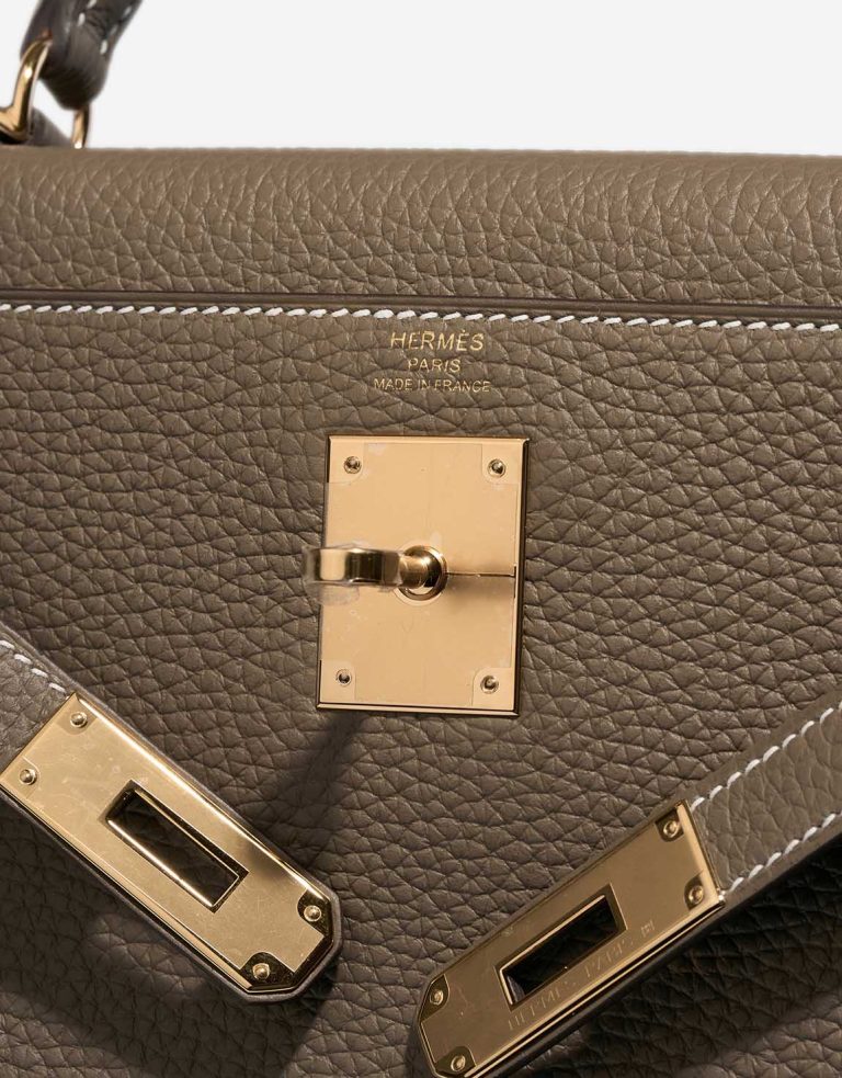 Hermès Kelly 28 Taurillon Clémence Étoupe Logo | Vendre votre sac de créateur