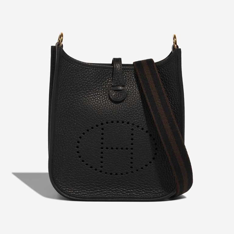 Hermès Evelyne 16 Taurillon Clémence Black Front | Vendre votre sac de créateur