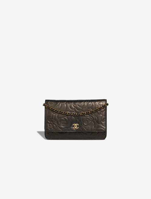 Chanel Timeless Camellia Wallet On Chain Lamb Black / Gold Front | Sell your designer bag