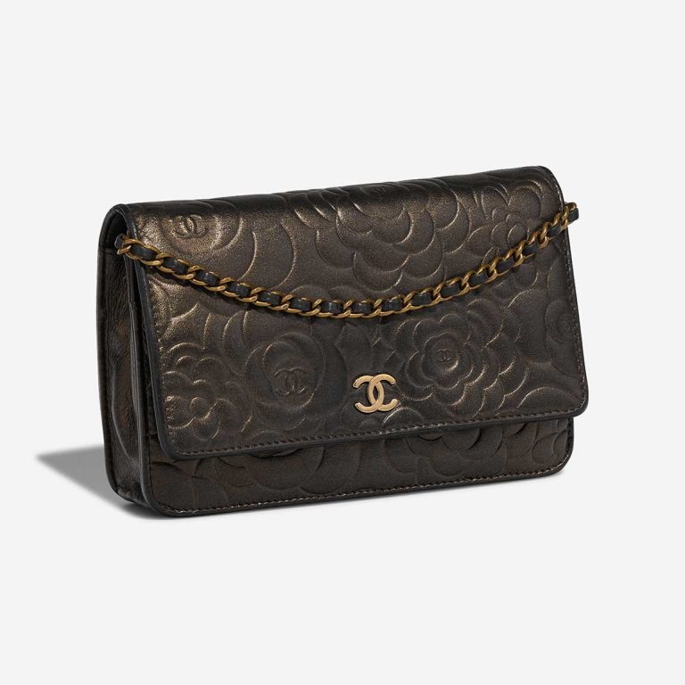 Chanel Timeless Camellia Wallet On Chain Lamb Black / Gold | Sell your designer bag