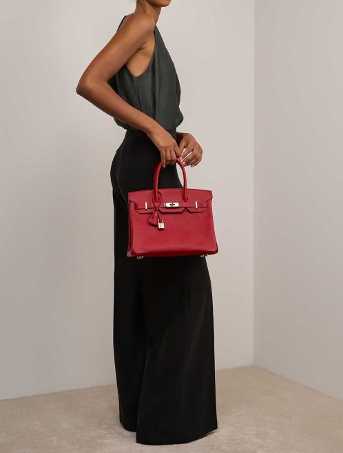 Hermès Birkin 30 Epsom Rouge Casaque on Model | Sell your designer bag