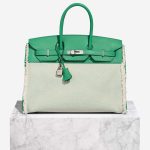 Hermès Birkin Fray 35 Swift / Toile Vert Menthe Front | Verkaufen Sie Ihre Designertasche