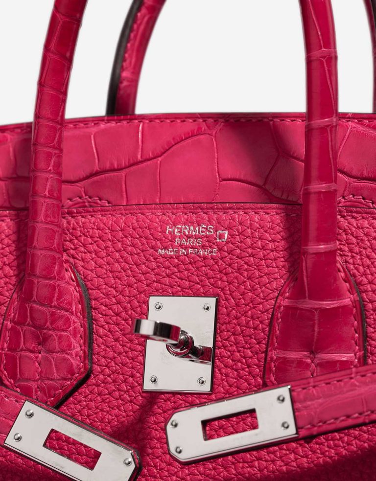 Hermès Birkin Touch 25 Matte Alligator / Togo Framboise Logo | Sell your designer bag