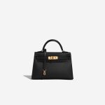 Hermès Kelly Mini Epsom Schwarz Front | Verkaufen Sie Ihre Designer-Tasche