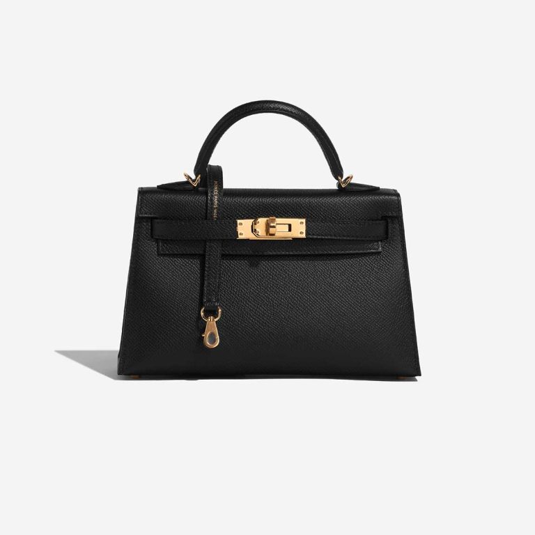 Hermès Kelly Mini Epsom Black Front | Sell your designer bag