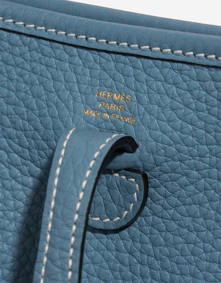 Hermès Evelyne 16 Taurillon Clémence Bleu Jean Logo | Vendre votre sac de créateur