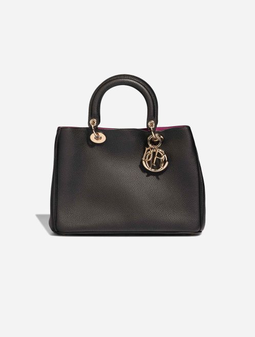 Dior Diorissimo Medium Calf Black / Fuchsia Front | Sell your designer bag