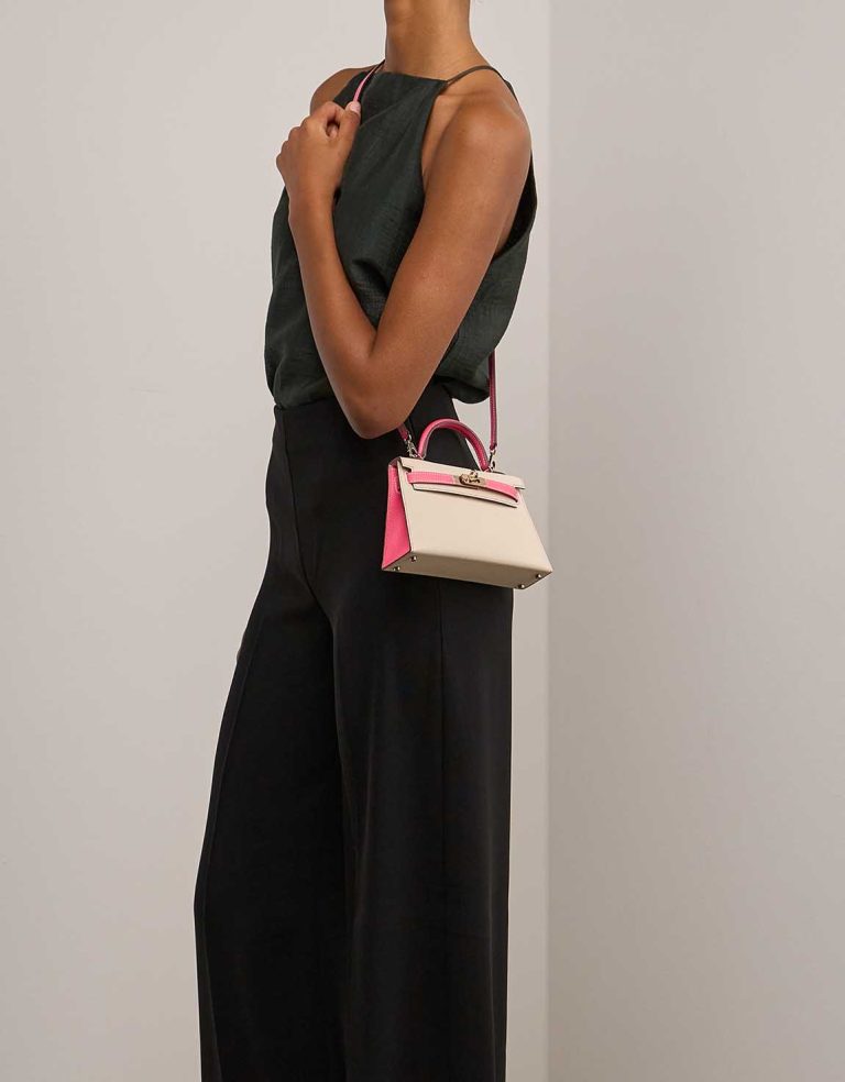 Hermès Kelly HSS Mini Epsom Nata / Rose Azalée Front | Vendre votre sac de créateur
