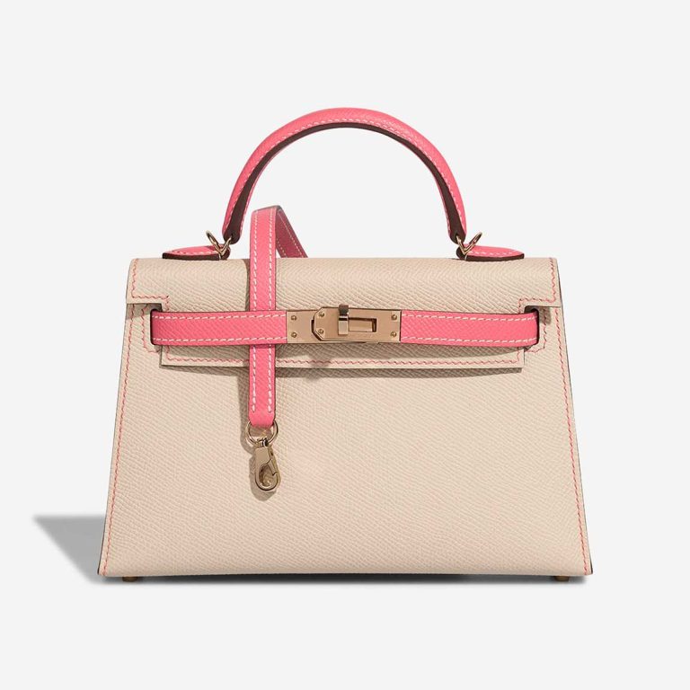 Hermès Kelly HSS Mini Epsom Nata / Rose Azalée Front | Verkaufen Sie Ihre Designer-Tasche