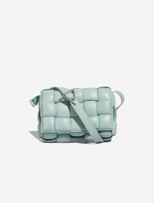 Bottega Veneta Cassette Calf Turquoise Front | Sell your designer bag