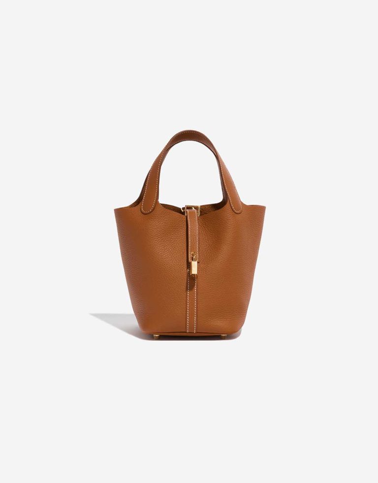 Hermès Picotin 18 Taurillon Clémence Gold Front | Vendre votre sac de créateur