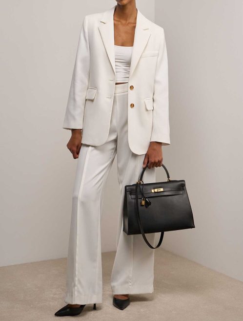 Hermès Kelly 35 Box Schwarze Front | Verkaufen Sie Ihre Designertasche