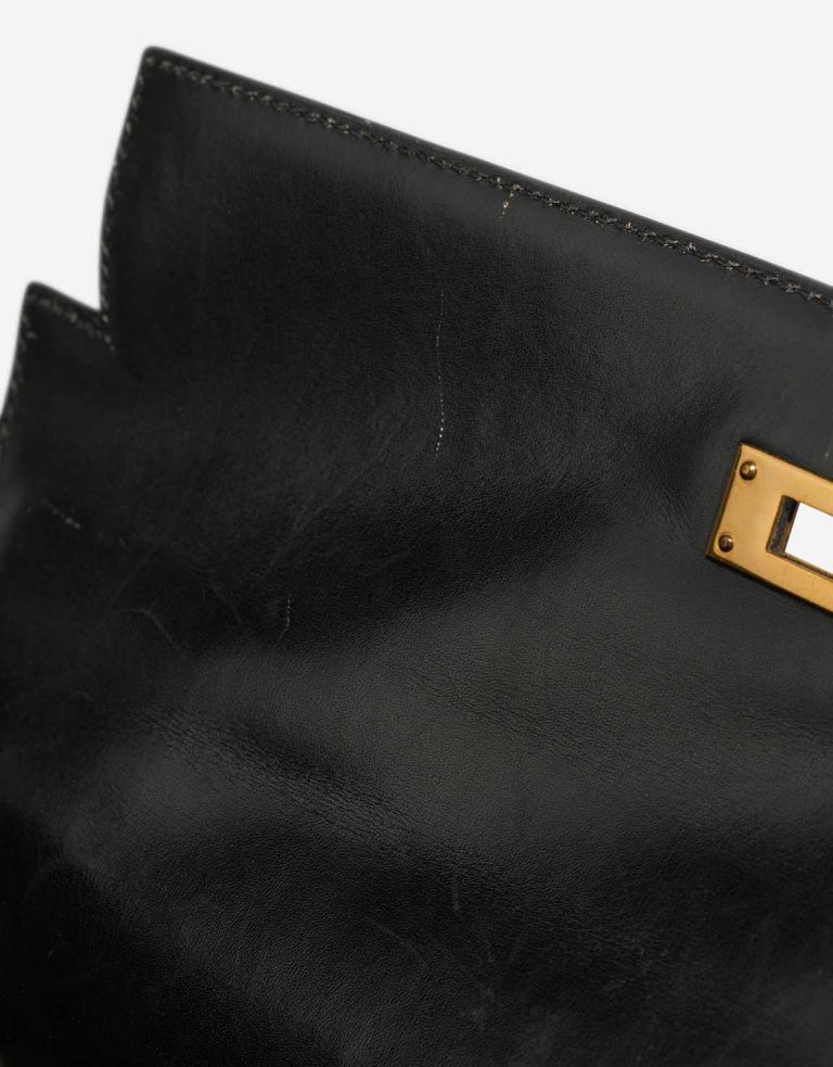 Hermès Kelly 35 Box Schwarz Gebrauchsspuren | Verkaufen Sie Ihre Designertasche