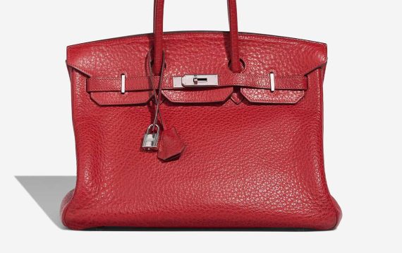 Hermès Birkin 35 Buffalo Rouge Vif Front | Verkaufen Sie Ihre Designertasche