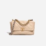 Chanel 19 Flap Bag Lamb Beige Front | Sell your designer bag