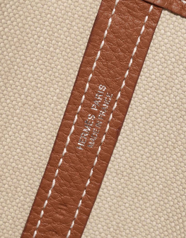 Hermès Garden File 28 bandoulière Toile / Clémence Béton / Gold Logo | Vendez votre sac de créateur