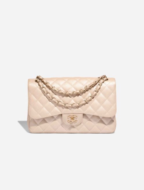 Chanel Timeless Jumbo Caviar Pearl Beige Front | Sell your designer bag