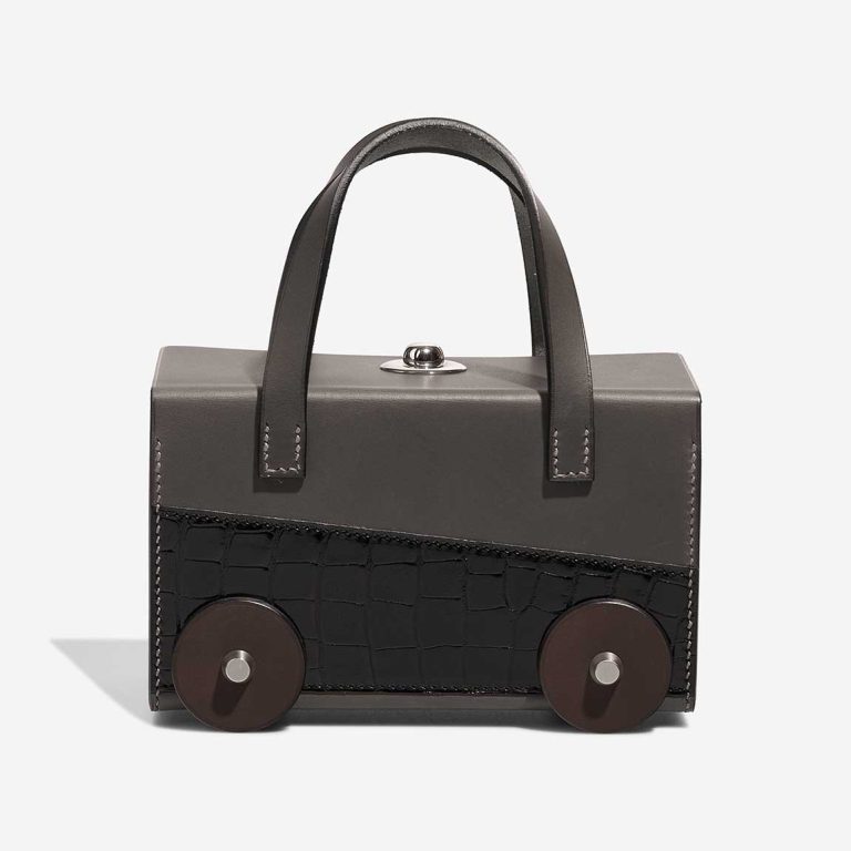 Hermès Petite h Minaudière Auto Alligator Mississippi / Vache Hunter Black / Gris Bougainvillier | Vendre votre sac de créateur