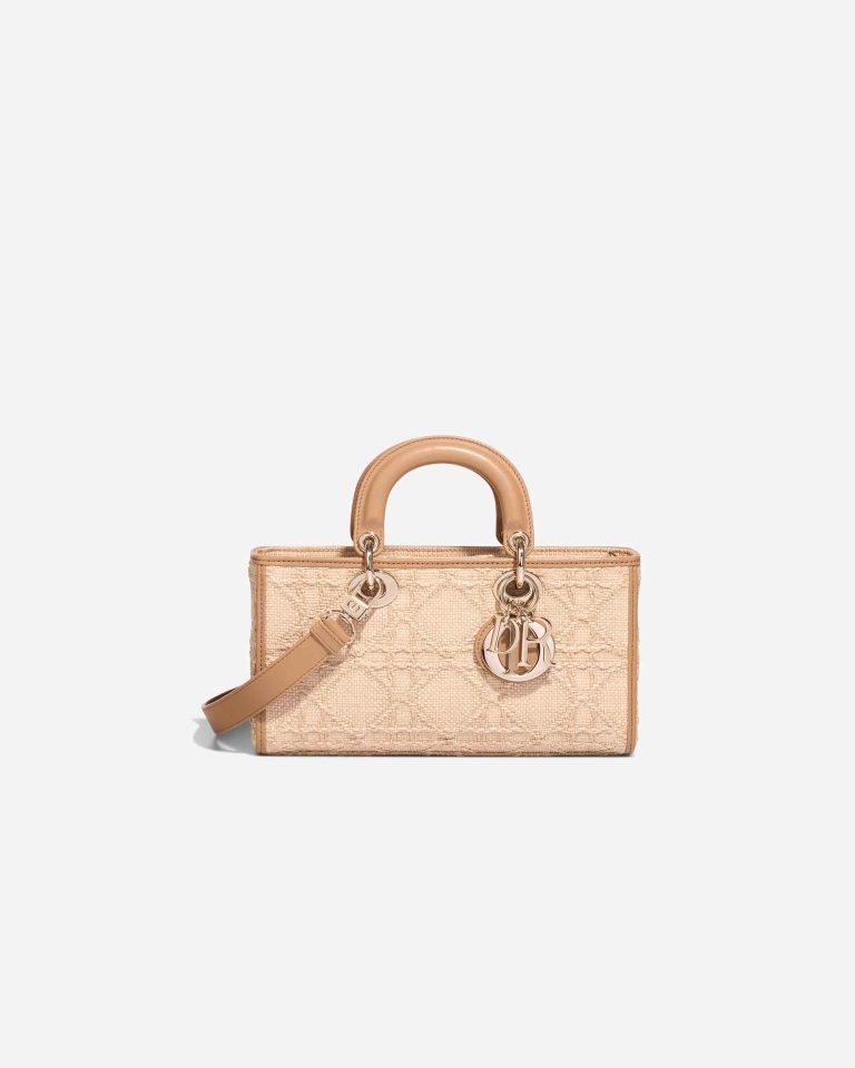 Dior Lady D-Joy Medium Wicker / Calf Beige Front | Sell your designer bag
