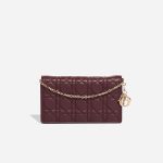 Dior Lady Pouch Lamb Burgundy Front | Sell your designer bag