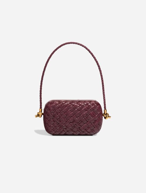 Bottega Veneta Knot Clutch Calf Burgundy Front | Sell your designer bag