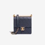 Chanel Timeless Mini Lamb Dark Blue Front | Sell your designer bag