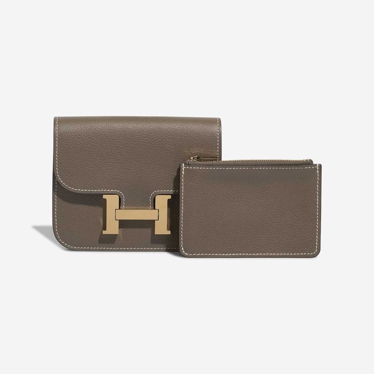 Hermès Constance Slim Wallet Evercolor Étoupe Front | Verkaufen Sie Ihre Designer-Tasche