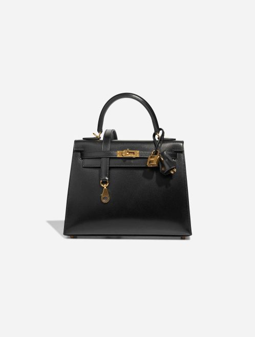 Hermès Kelly 25 Box Schwarz Front | Verkaufen Sie Ihre Designertasche