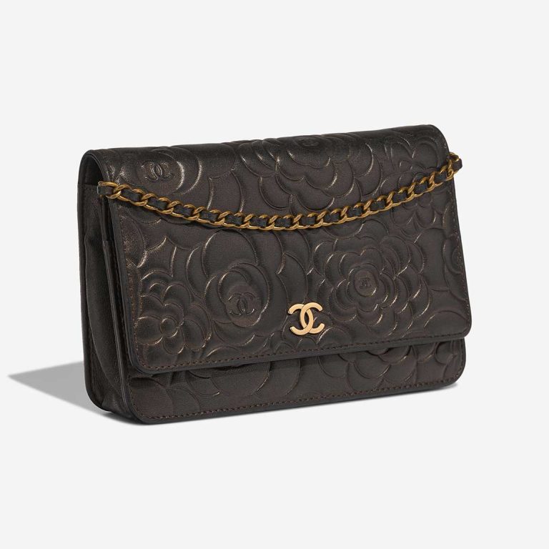 Chanel Wallet On Chain Camellia Calf Black / Gold | Sell your designer bag