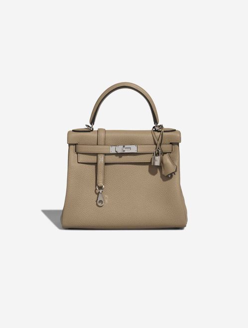 Hermès Kelly 28 Taurillon Clémence Beige Marfa Front | Sell your designer bag