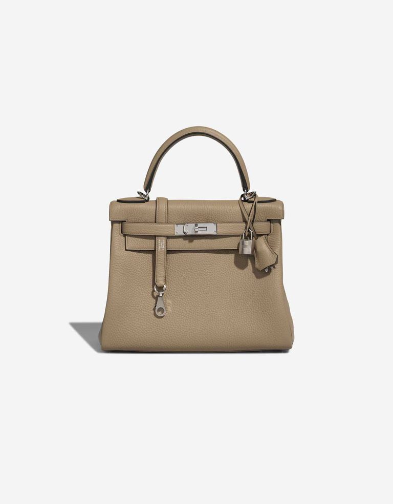 Hermès Kelly 28 Taurillon Clémence Beige Marfa Front | Verkaufen Sie Ihre Designertasche