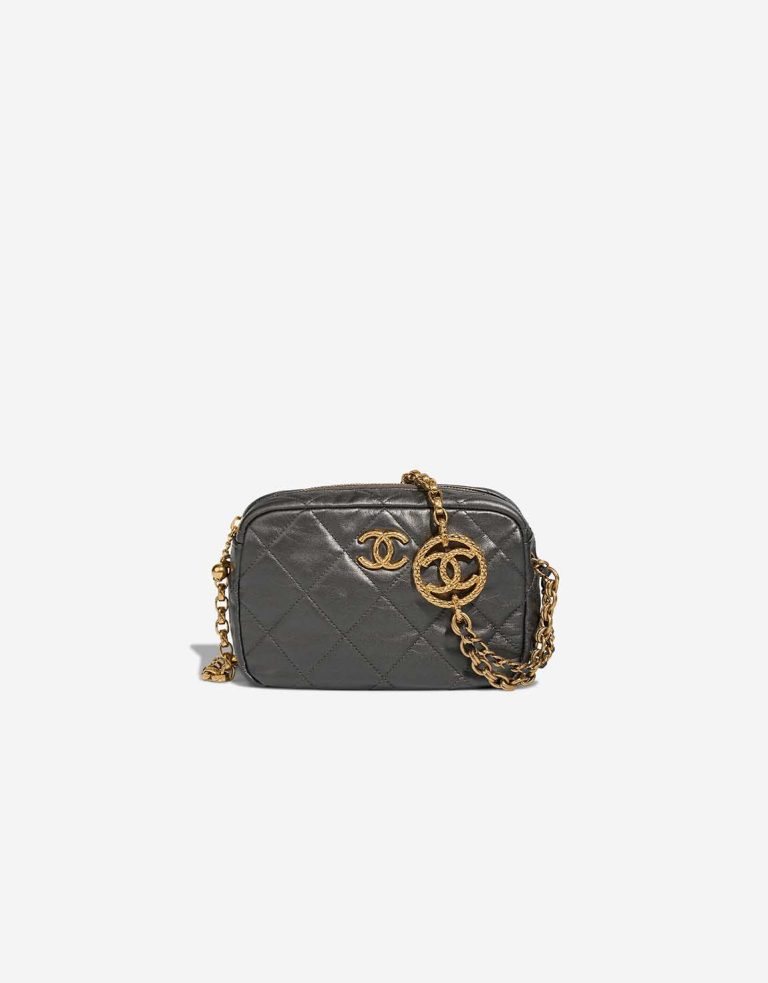 Chanel Camera Bag Small Lamb Grey Front | Sell your designer bag