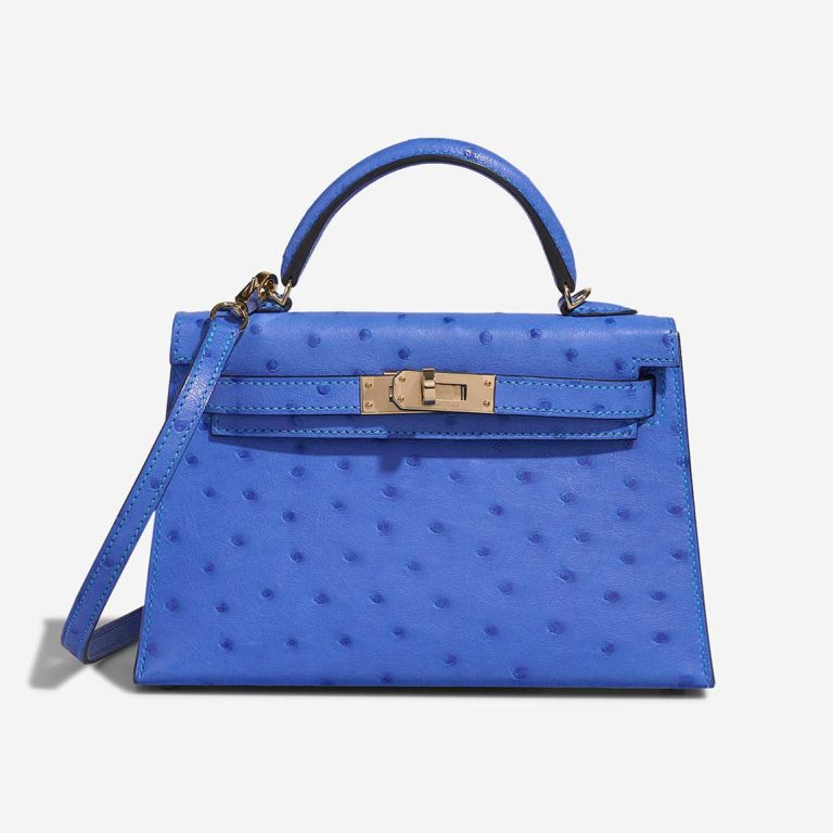 Hermès Kelly HSS Mini Ostrich Bleuet / Bleu de France Front | Sell your designer bag