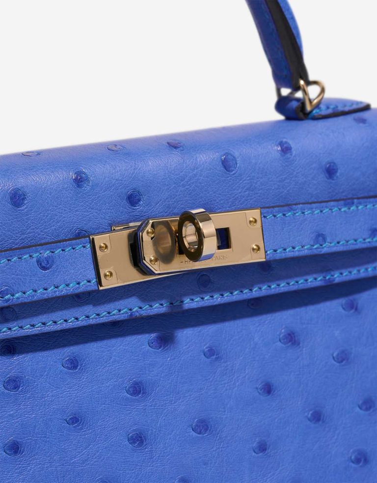 Hermès Kelly HSS Mini Ostrich Bleuet / Bleu de France Closing System | Sell your designer bag