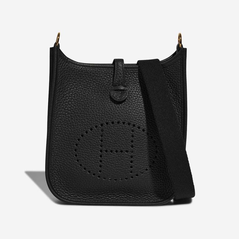 Hermès Evelyne 16 Taurillon Clémence Black Front | Vendre votre sac de créateur