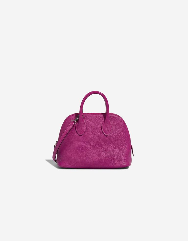 Hermès Bolide Mini Chèvre Mysore Rose Pourpre Front | Sell your designer bag