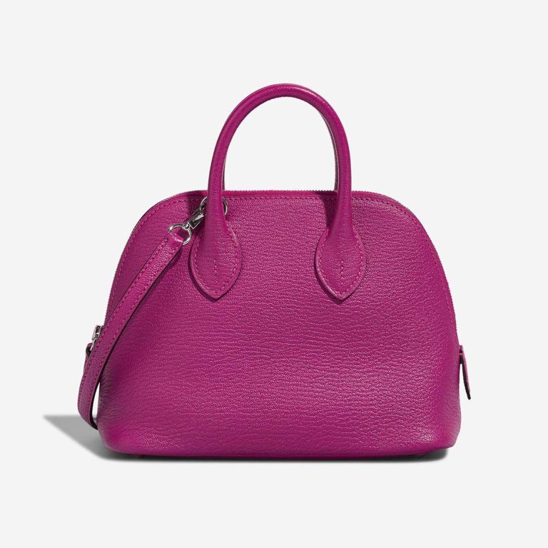 Hermès Bolide Mini Chèvre Mysore Rose Pourpre Front | Sell your designer bag