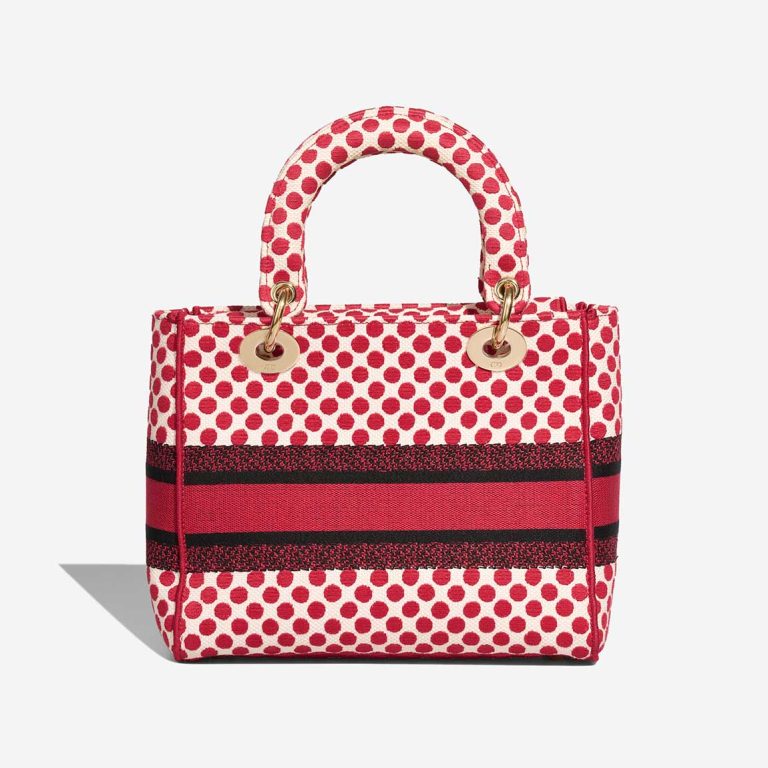 Dior Lady Dioramour Medium Canvas Red / White | Sell your designer bag