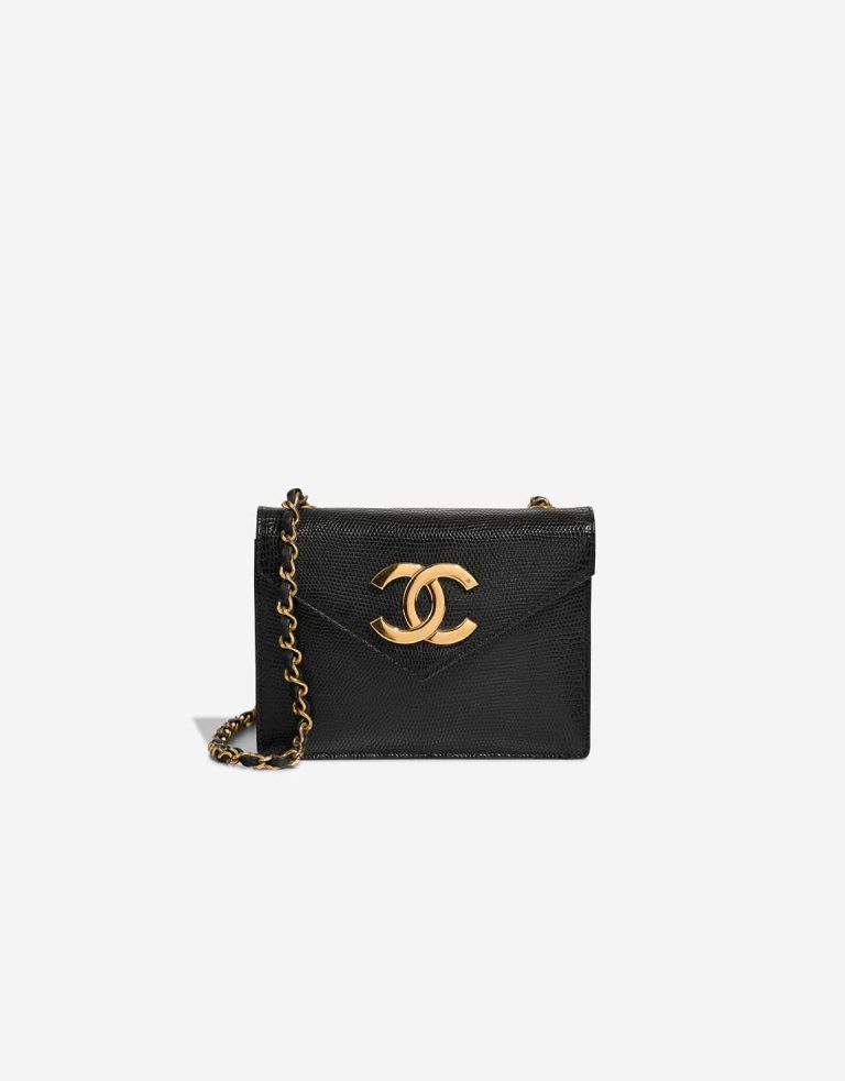 Chanel Timeless Mini Rectangular Python Black Front | Sell your designer bag