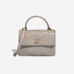 Chanel Trendy CC Medium Lamb Grey Front | Sell your designer bag